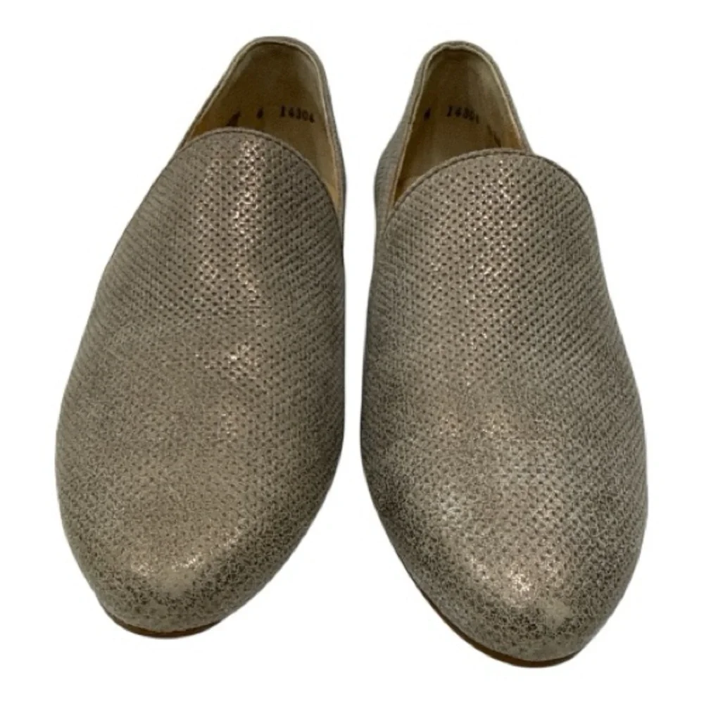 Paul Green Anita Metallic Flats Almond Toe Leather UK Size 4 US 6.5